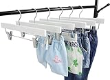 Topia Hanger CT09PW - Perchas de Madera Blanca de 11.8 Pulgadas para Pantalones, Paquete de 10