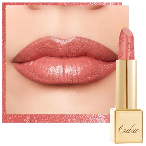 OULAC Glow Metallic Shine Orange Lipstick, Coral High Impact Lipcolor, Lightweight Soft and Ultra Hydrating, Long Lasting, Vegan & Cruelty-Free, Full Coverage Lip Color 4.3 g/0.15 GM08 Enthusiasm