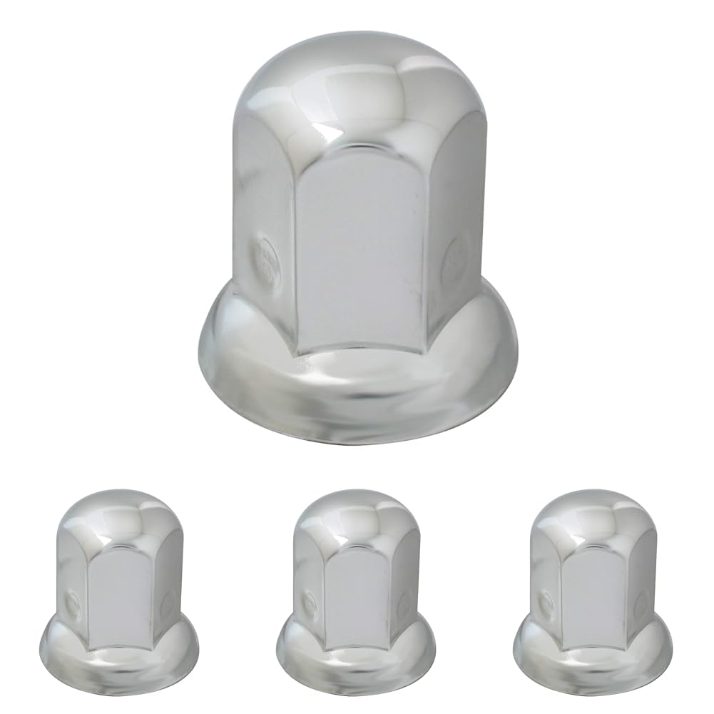 GG Grand General 10411SP 30mm X 2 Inches Chrome Lug Nut Cover with Flange, Set of 10 (Pack of 4)