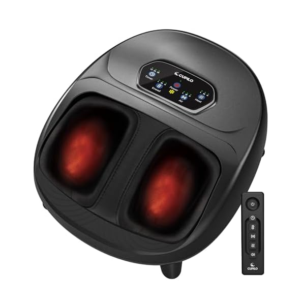 CuPiLo Foot Massager with Heat, FSA Eligible HSA Upgraded Full Foot Massage