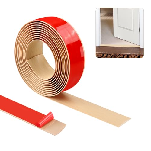 400cm*5cm閾値ストリップ、カーペットドアトリムストリップ、自己接着フロアドア仕切りタイルトリム、フラットラミネートプロファイルフローリングエッジトリム(メープル木目)