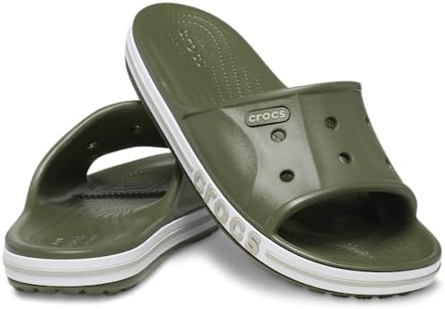 Crocs Unisex's Bayaband Slide Sandals, Army Green Cobblestone, 6 UK Men/ 7 UK Women | Image 2
