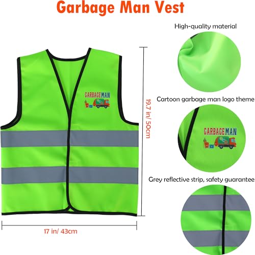 Disfraz Kit Hombre de la Basura Infantil 4 en 1 miniatura 3