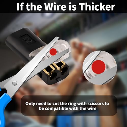 image for UT-LNTELA 50 Pack Wire Connectors, Low Voltage 2 Pin Quick Splice Wire