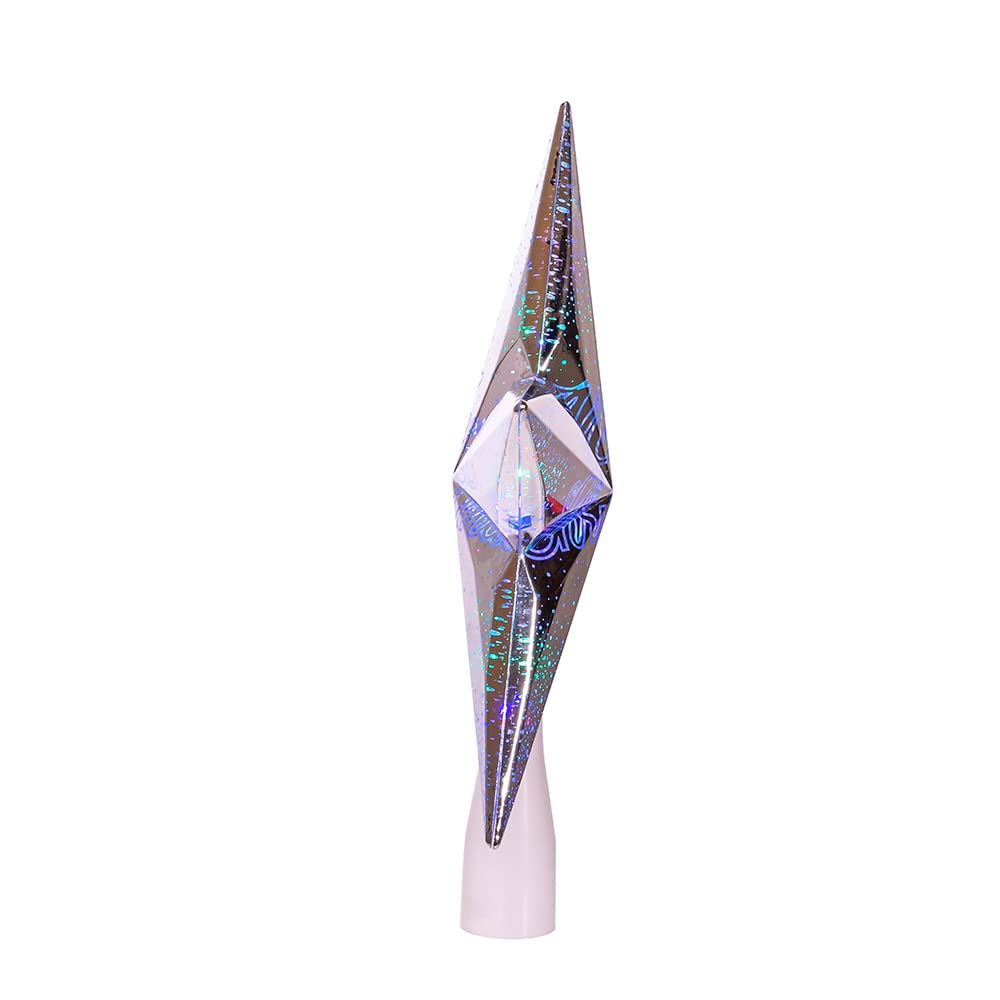 Kurt S. Adler Kurt Adler Cimier de Sapin de Noël Scintillant RVB 18 lumières 20,3 cm Multicolore