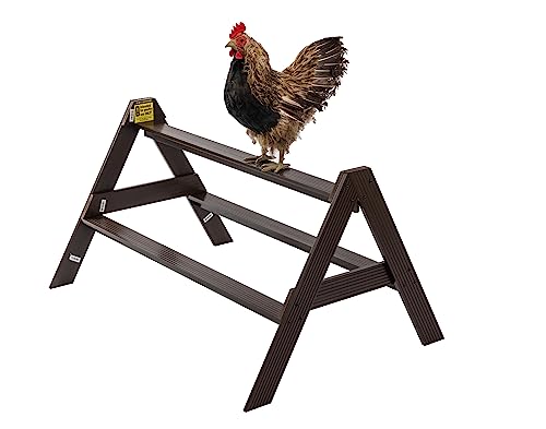 New Age Pet ECOFLEX Large A Frame Chicken Perch in Walnut, Perfect for Up to 12 Birds with a 10 Year Limited Manufacturer's Warranty