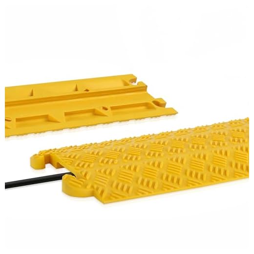 Durable Cable Protection Ramp Cover - Supports 11000lbs Single Channel Heavy Duty Hose and Cord Track Floor Protection, 39.4” x 5.11” x 0.78” Cable Concealer for Indoor Outdoor Use - Pyle PCBLCO101