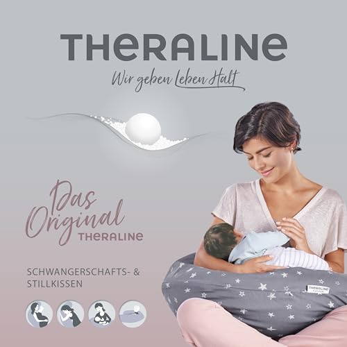 Theraline - Cuscino Per Allattamento Originale, Collezione 2021, Colore: 165 Verde Pastello (Bamboo) - 2