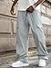 ZAFUL Casual Pants for Men Flat Pocket Cargo Pants Straight Leg Baggy Pants Street Pants Fashion Trousers L-Grey M