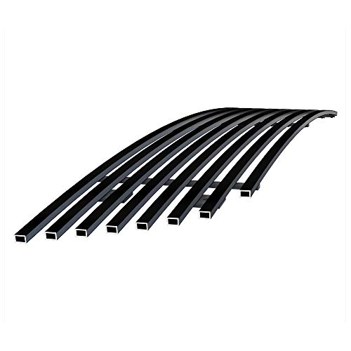 Image of APS Compatible with Honda Accord 2006-2007 Coupe Lower Bumper Stainless Steel Black 8x6 Horizontal Billet Front Grill Grille Insert H67134J