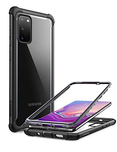 i-Blason Ares Case for Samsung Galaxy S20 5G (2020 Release), Dual Layer Rugged Clear Bumper Case Without Built-in Screen Protector (Black)