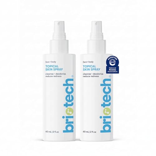 BRIOTECH Topical Skin Spray, Face & Body HOCl Skincare, Travel, 2oz, 2-Pack