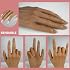 Silicone Practice Hands for Acrylic Nails with Stand Bracket Make-up Nail Practice Hand Flexible Hand Painted Mannequin Hands for Nails Art Training Tool (New 4#-Left Hand)