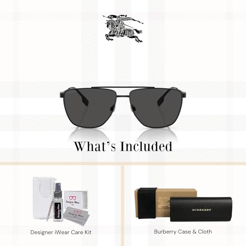 BURBERRY BE3141 Aviator Sunglasses for Men +BUNDLE with ACCESSORY EYEWEAR KIT2