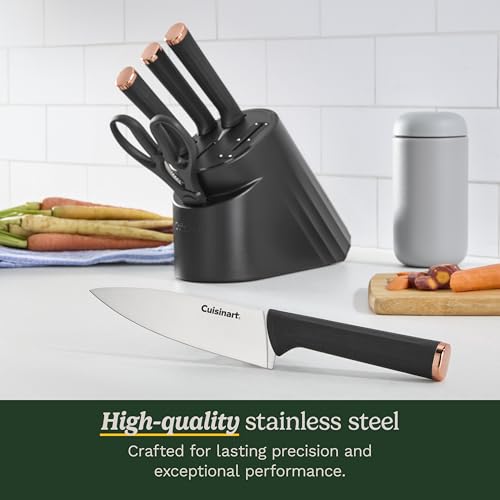 Artisan Elite Stainless Steel Cutlery 6 Piece Knife Block Set, Black - image 4