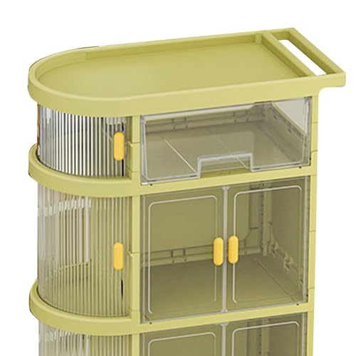 Organizador de Carrinho de Fraldas para Bebês de 4 Camadas, Carrinho Utilitário Dobrável para Armaze