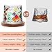 Rotatable Old Fashioned Glass Cup, 275ml/10oz Crystal Whiskey Glass Set of 2, Wood Coaster, Thickening, Used as Rum Glass, Cocktail, Coffee, Milk Cup to Relax and Reduce Stress