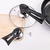 UtySty 2 Pack Universal Pot Lid Knob Replacement Long Ergonomic Pans Lid Handle for Frying Pan Glass Lids Skillets Tempered Glass Top Cover Fry Pan Lids Cast Iron Skillet Lid Tops #3