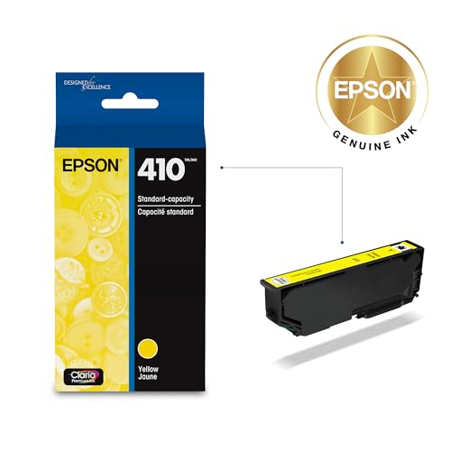Image of EPSON 410 Claria Premium Ink Standard Capacity Yellow Cartridge (T410420-S) Works with Expression XP-530, 630, 640, 7100, 830