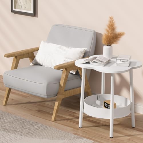 Table basse en forme de fleur blanche petite table d'appoint minimaliste