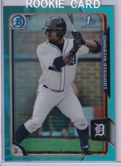 Christin Stewart 2015 Bowman Chrome Sky Refractor 1st Prospect 178 - Baseball Cards