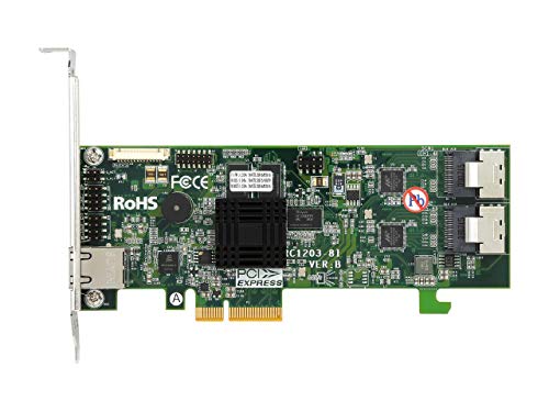 Areca 1203-8i 8-Port PCIe x4 to SATA RAID Adapter with miniSAS to miniSAS Cable