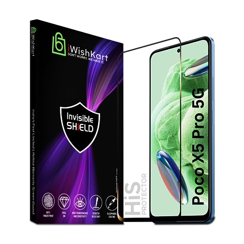Image of compatible with HiS Poco X5 Pro 5G Tempered Glass [with warranty] screen protector guard Full Edge to Edge 9H Full Glue FHD with Easy Installation kit (Poco X5 Pro) (X5Pro)