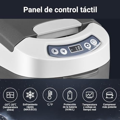 Nevera portátil 12V 24V de 15 litros con compresor para coche y camión 6
