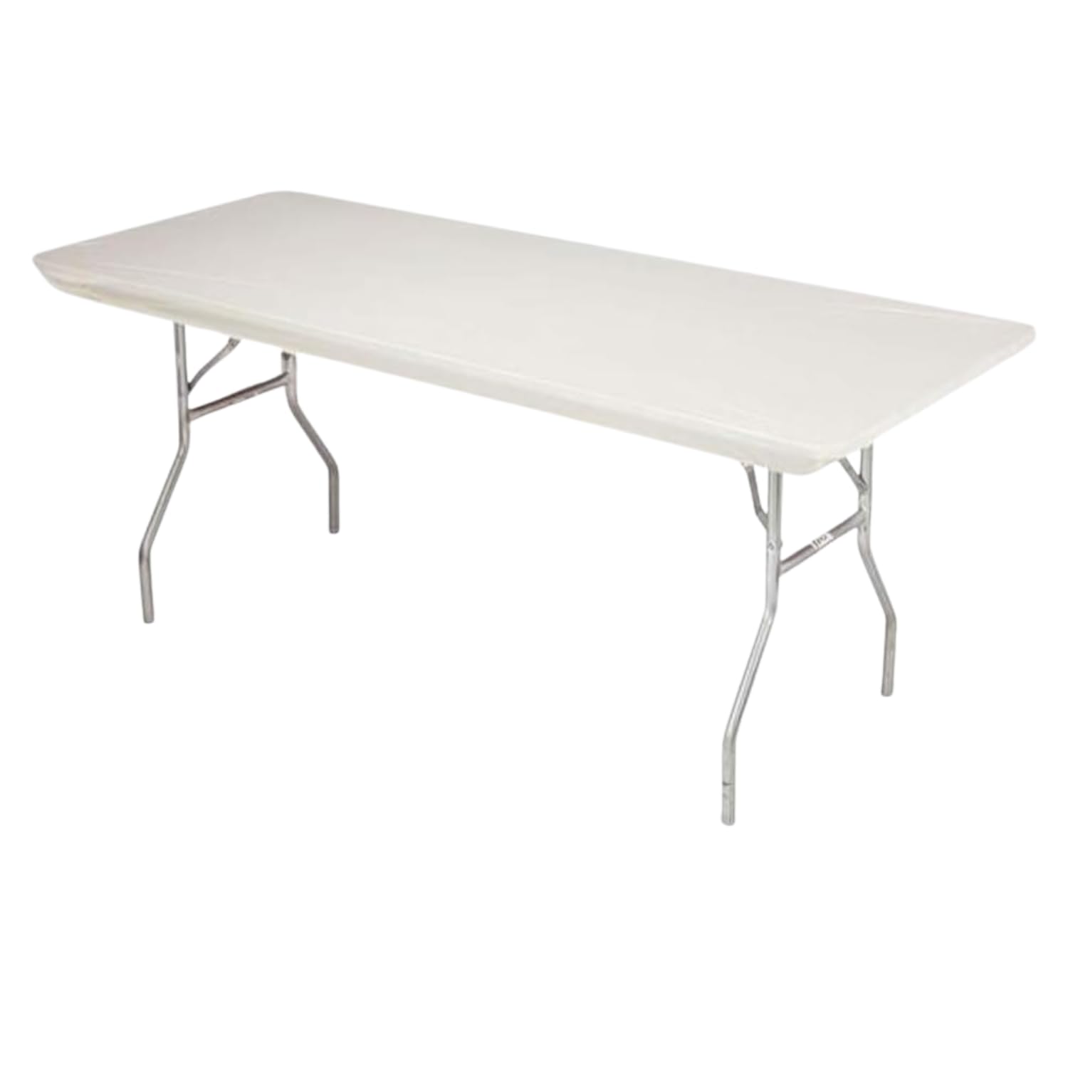 Nappe rectangulaire en plastique Kwik-Covers ivoire imperméable et résistante en lot de 5