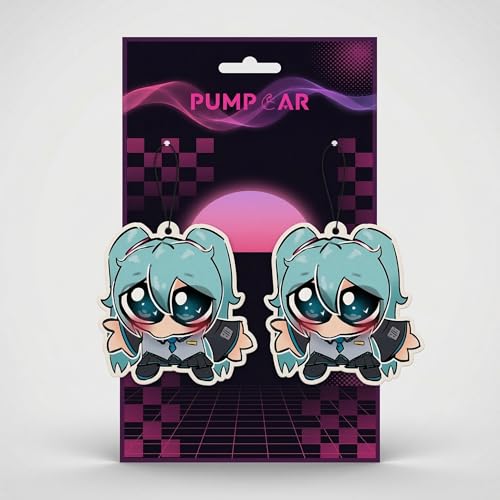 Image of PumpCar 2 pieces Miku double-sided hanging cartoon cherry-scented funny car air freshener Cool hanging for rearview mirror Interior Accessories Gifts