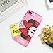 Pink Red Minnie Mouse Soft Leather Case with Card Holder Stand for iPhone 7Plus / 8Plus 7+ 8+ 7Plus 8Plus Large Size Disney Cartoon Protective Pratical Cute Lovely Gift Kids Boys Girls Little Girls