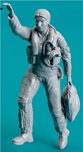 レスキット 1/32 F-35A 女性パイロット 乗機ポーズ タイプ1 3Dプリンター製キット RSKF32-0019のサムネイル