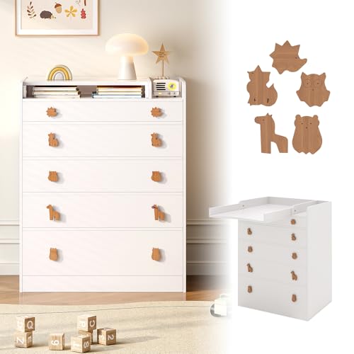 Modern Baby Changing Table with 5 Drawers
