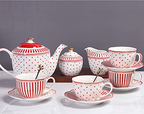 Rocktrend Stripe Polka Dot Ceramic Coffee Serving Set Creamer And Sugar Bowl Set #TOP2