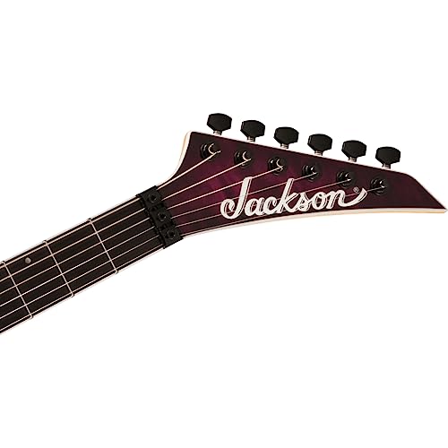 Jackson Pro Plus Series Dinky DKAQ Electric Guitar - Transparent Purple Burst - Thumbnail 6