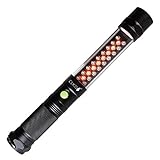 Elko Wand of Life 3-in-1 Car LED Vehicle Emergency Red Safety Light, Flashlight, and Work Light. Magnetic Base Attaches to Metal Surfaces. Stay Visible, Be Seen. Have a Peace of Mind During Blackouts.