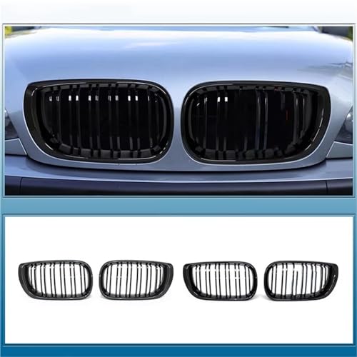 Calandre double haricot large noir brillant pour BMW E46 berline 2002-2005 - 3
