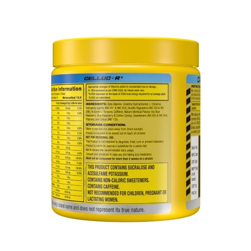 Image of C4 Original Pre Workout Powder (Icy Blue Raspberry), 200mg Caffeine Anhydrous with CarnoSyn Beta-Alanine, L Citrulline, & Creatine HCL, Preworkout Powder for Men & Women, 30 Servings,178gm