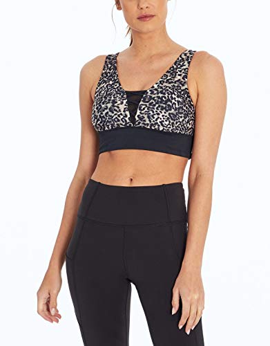 Jessica Simpson Sportswear Elle Sports Bra, Cinder Cheetah, Small #TOP10