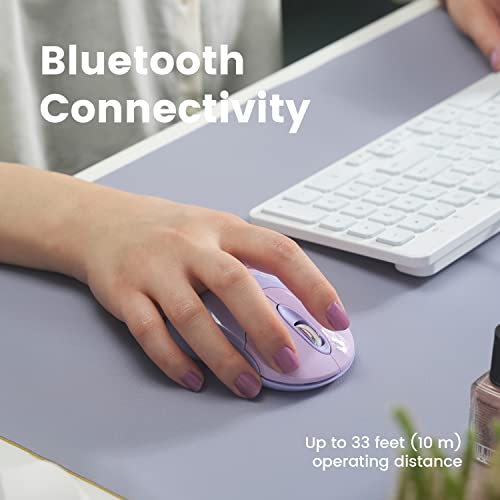 Image of Perixx PERIMICE-802PP Wireless Bluetooth Mouse - Portable Design - Compatible with Windows, iOS, and Android PC, Laptop, Tablet, and Smartphone - Purple