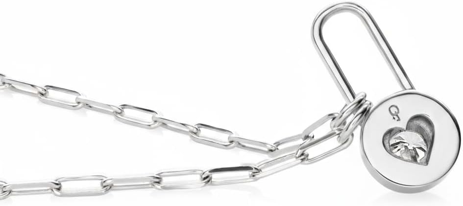 OAK & LUNA - Lock & Luna Oval/Round/Emerald Cut 0.3ct Moissanite Charm Necklace – 18K Gold Vermeil or Sterling Silver Pendant with 16″/18″/20″ Chain