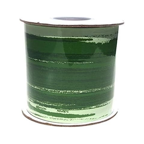 PoshNPretty 4" x 50Y Variegated Aspidistra Ti Leaf Floral Ribbon - Green/Mint Cover