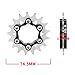 Bike Single Speed Fixie Cassette Conversion Kit 12T/13T/14T/15T/16T /17T/18T/19T/20T/21T/22T for Fixed Gear/Fixie Bike (17T,Red)