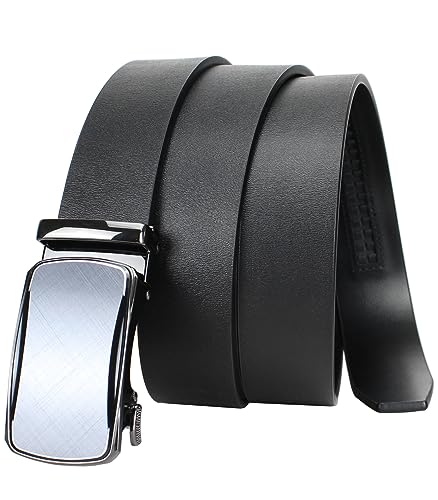 Ratchet Belt for Men - Mens Belt Leather 1 3/8" for Casual Jeans - Micro Adjustable Belt Fit Everywhere4