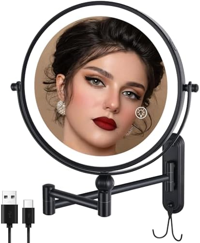 Gotonovo Wall Mounted Magnifying Mirror - 8 Inch Double Sided, Swivel Arm, Oil Rubbed Bronze Finish - View #11