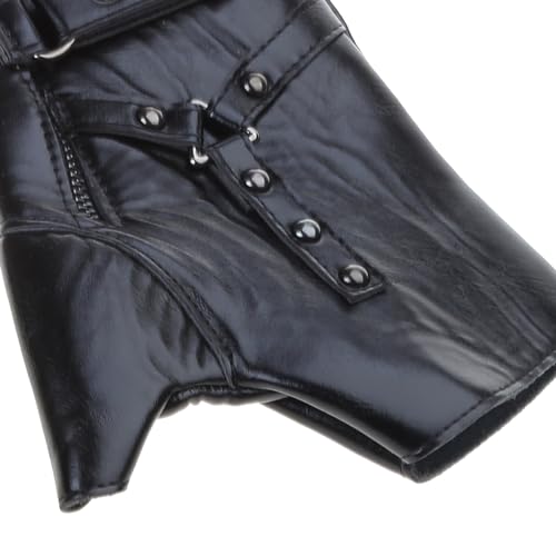 Manoplas steampunk de medio dedo con ajuste firme de muñeca 4