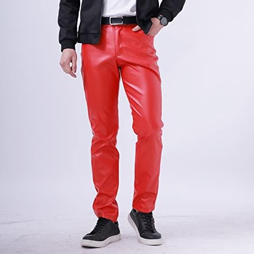 Leren broek voor heren, skinny fit, elastische stijl, mode PU-leren broek, motorfietsbroek, dunne streetwear kopen vanaf een prijs van 27
