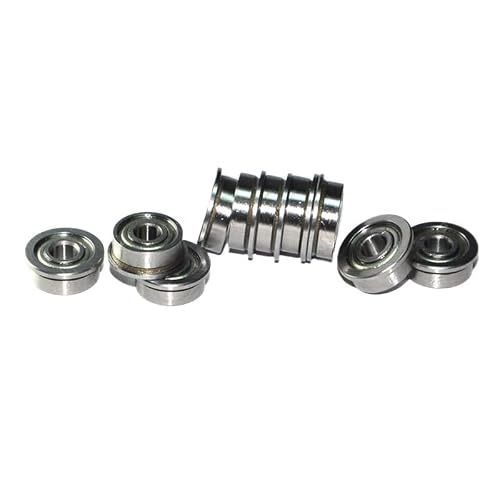 RFXOGTYFZ 10pcs MF63ZZ Flange Bearing 3x6x2.5mm Miniature Deep Groove Ball Shielded Bearings MF63Z