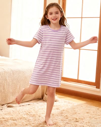 Image of Girls Cotton Dress 3T to Size 10 Princess Dresses Kids Playwear Soft Outfit Toddler Home wear