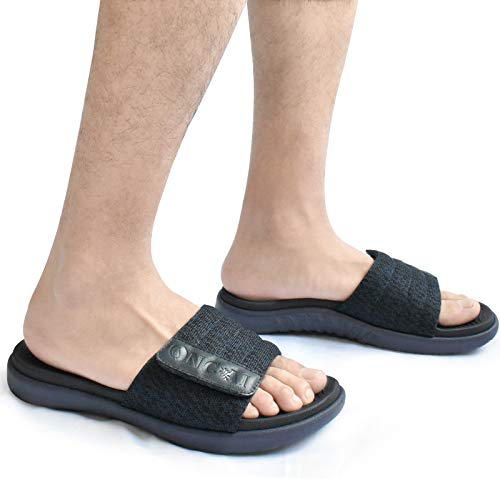 Oncai Mens Slide Sandals Blue Open Toe Athletic Adjustable Straps Orthotic Plantar Fasciitis Sport Sandals With Soft Cushion Arch Support Footbed Size 10 #TOP6